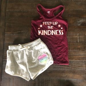 Bundle Old Navy Tank Top and BTween cotton Shorts (Sz. 7 Girls)